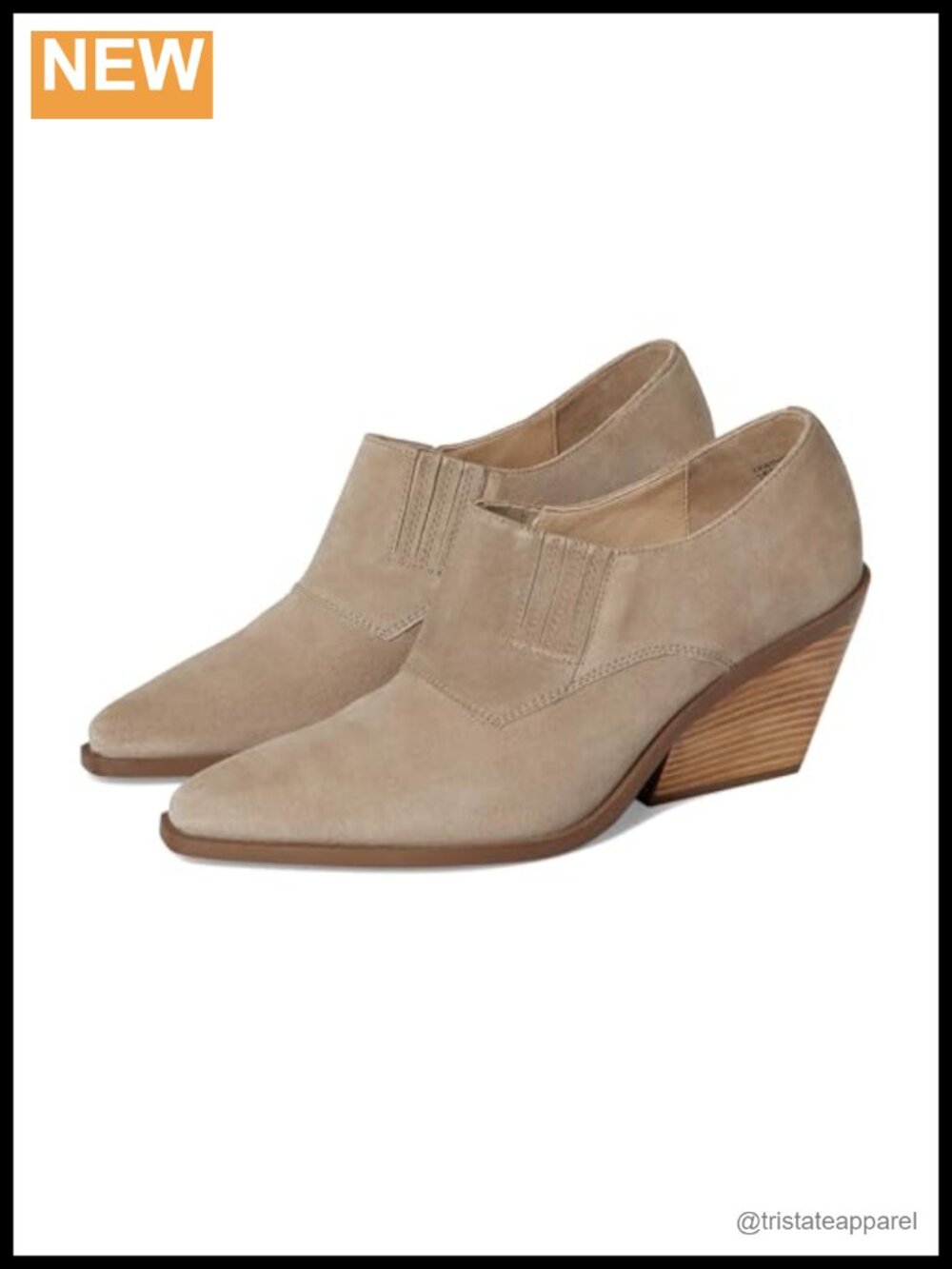 Metallic Leather Pointed Toe Wedge Shootie with Cushioned Footbed